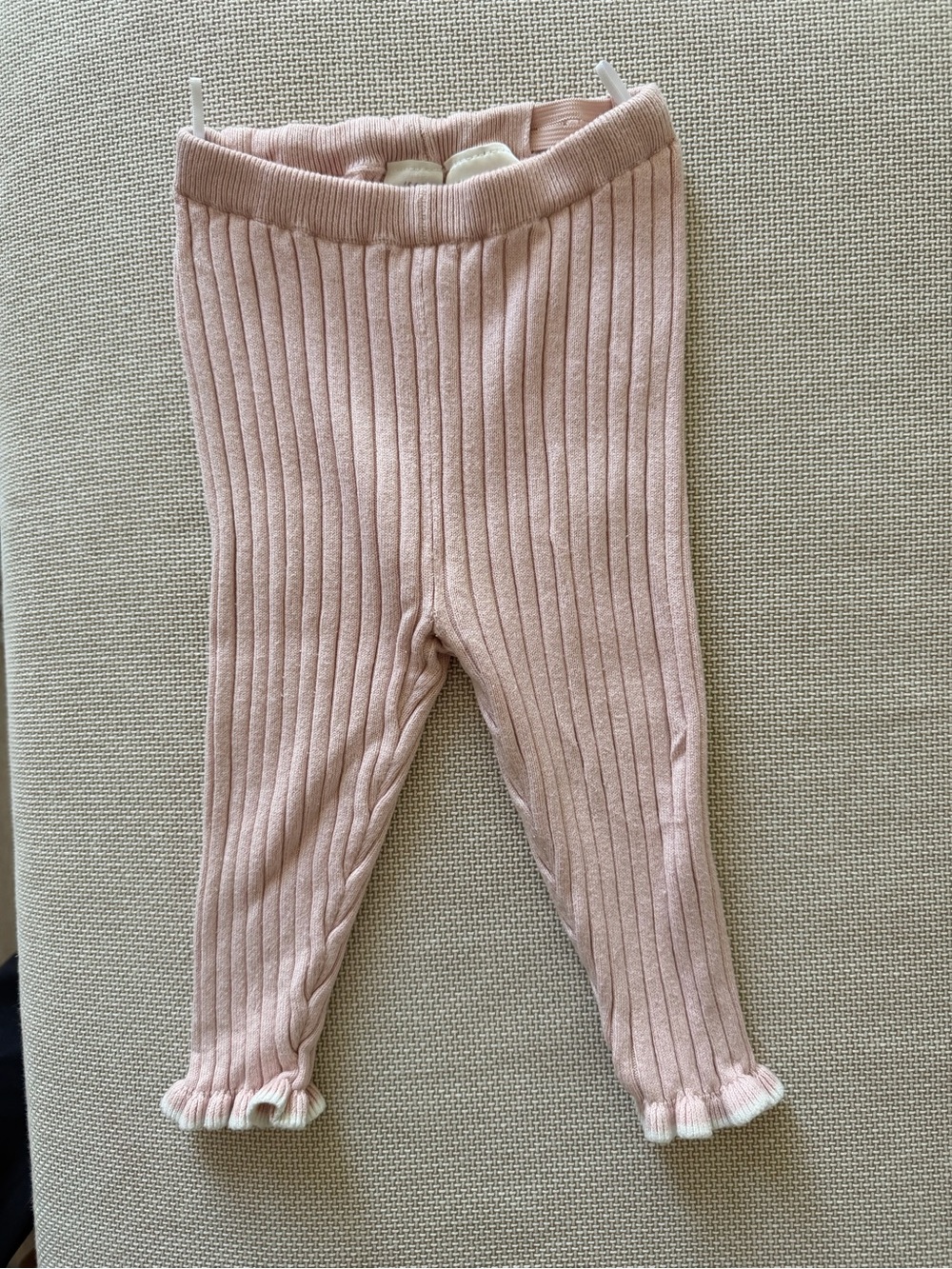 Ribbed Knit Pink Kids Leggings H&M